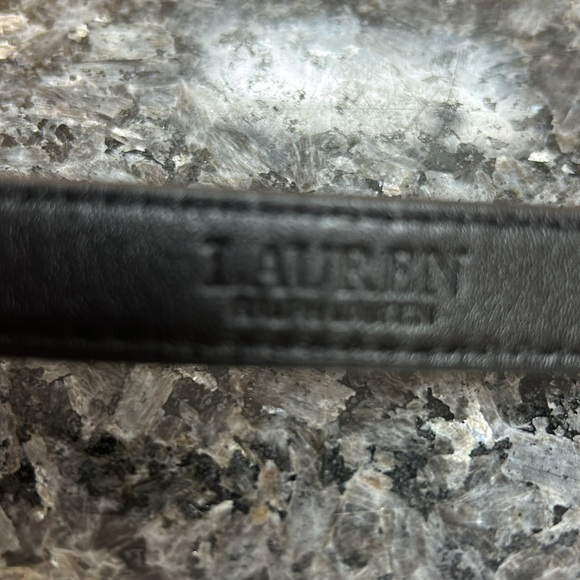 ⭐️NWOT Lauren Ralph Lauren Faux Snakeskin Black Belt with Gemstone Buckle⭐️ - Picture 5 of 8